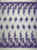 Rose Floral Beaded Lace 50" Wide | New Creation Fabric & Foam Inc.