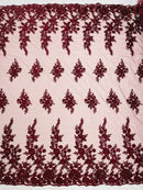 Rose Floral Beaded Lace 50" Wide | New Creation Fabric & Foam Inc.
