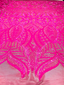 Royalty Sequin Damask Fabric 54” Wide| New Creations Fabric & Foam Inc.