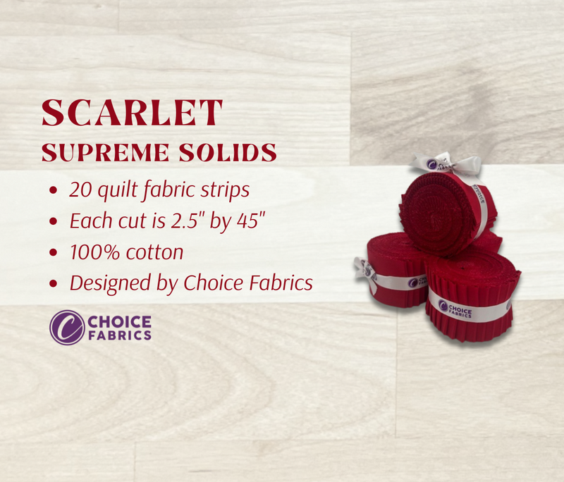 Supreme Solids - 2.5" Roll - Scarlet (20 cuts)