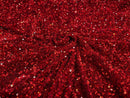 All-Over 5mm Shiny Sequins Stretch Velvet 54" Wide| New Creations Fabric & Foam Inc.