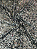 All-Over 5mm Shiny Sequins Stretch Velvet 54" Wide| New Creations Fabric & Foam Inc.