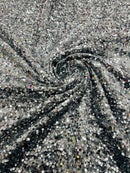 All-Over 5mm Shiny Sequins Stretch Velvet 54" Wide| New Creations Fabric & Foam Inc.