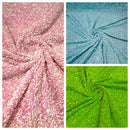 All-Over 5mm Shiny Sequins Stretch Velvet 54" Wide| New Creations Fabric & Foam Inc.