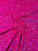 All-Over 5mm Shiny Sequins Stretch Velvet 54" Wide| New Creations Fabric & Foam Inc.