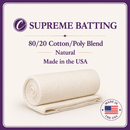 Choice Supreme Batting - 80/20 Cotton/Poly Blend