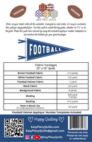 Team Football Quilt Pattern