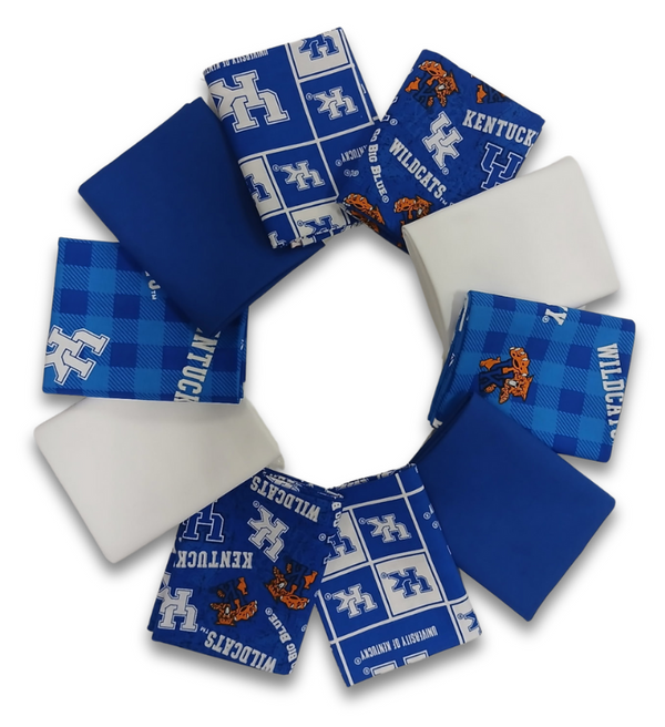 Kentucky Wildcats - Fat Quarter Bundle - 10 pack (Big Blue)