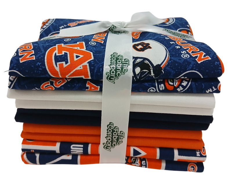 Auburn Tigers - Fat Quarter Bundle - 10 pack (Aubie)