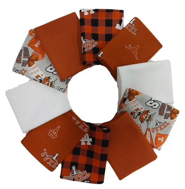 Texas Longhorns - Fat Quarter Bundle - 10 pack (UT)