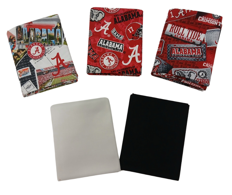 Alabama Crimson Tide - Fat Quarter Bundle - 10 pack (Roll Tide)