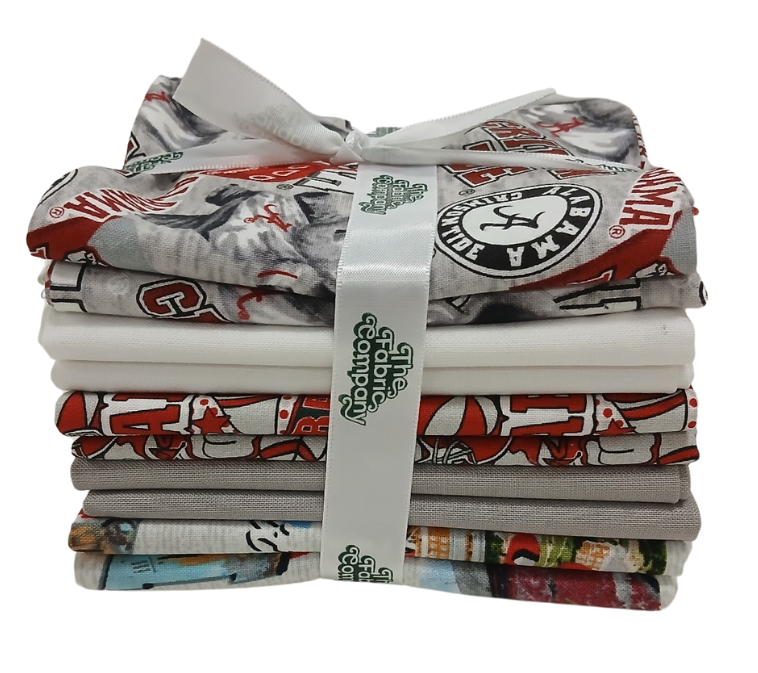 Alabama Crimson Tide - Fat Quarter Bundle - 10 pack (Big Al)