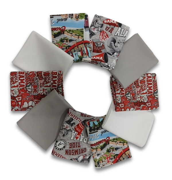 Alabama Crimson Tide - Fat Quarter Bundle - 10 pack (Big Al)