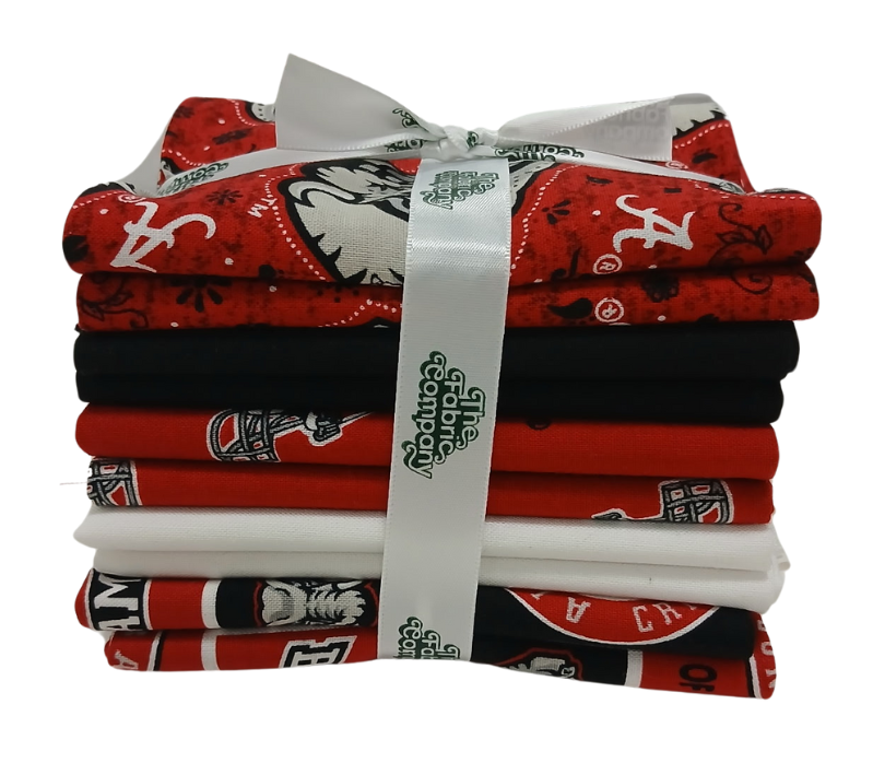 Alabama Crimson Tide - Fat Quarter Bundle - 10 pack (Crimson)