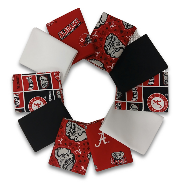 Alabama Crimson Tide - Fat Quarter Bundle - 10 pack (Crimson)