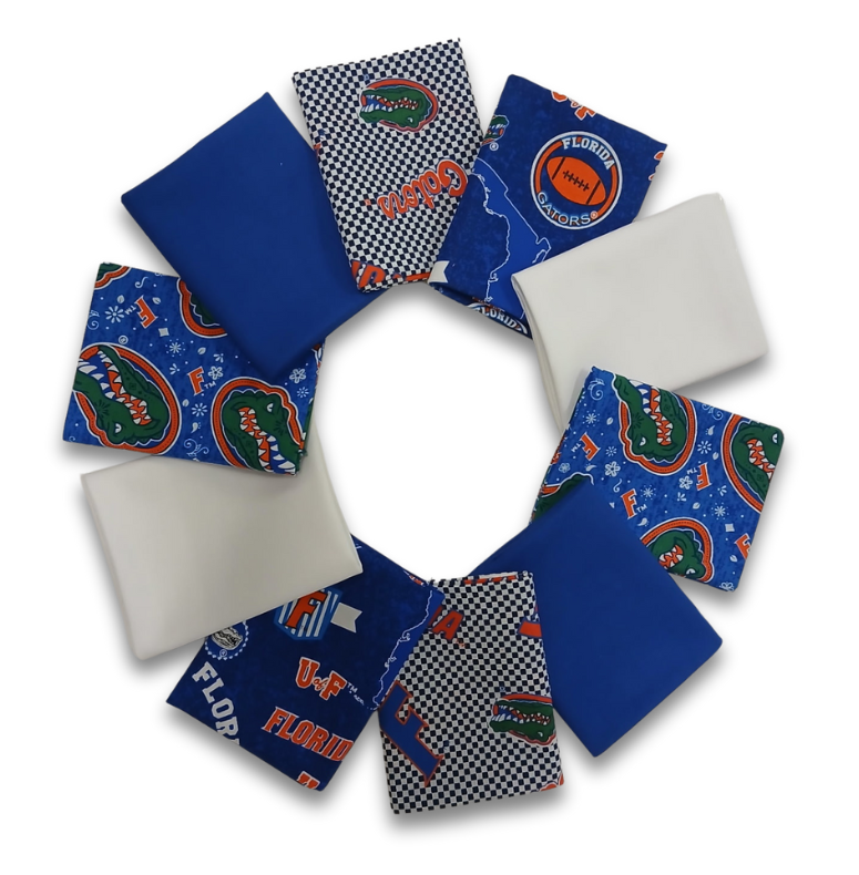 Florida Gators - Fat Quarter Bundle - 10 pack (Gators)