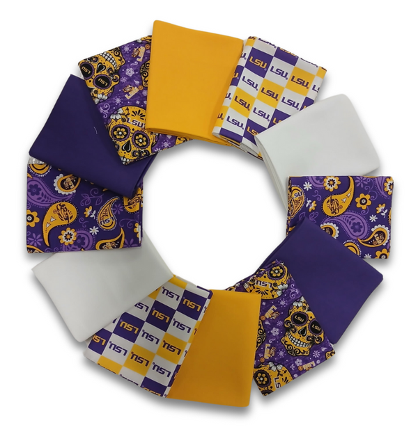 LSU Tigers - Fat Quarter Bundle - 12 pack (LSU)