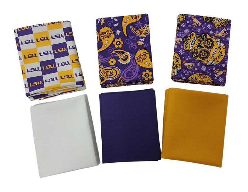 LSU Tigers - Fat Quarter Bundle - 12 pack (LSU)