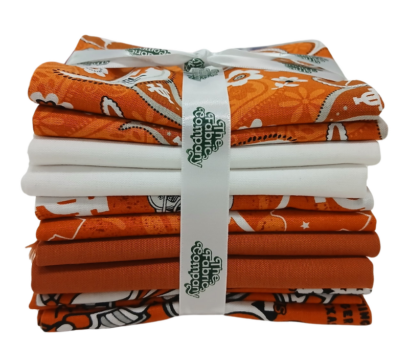 Texas Longhorns - Fat Quarter Bundle - 10 pack (Horns)