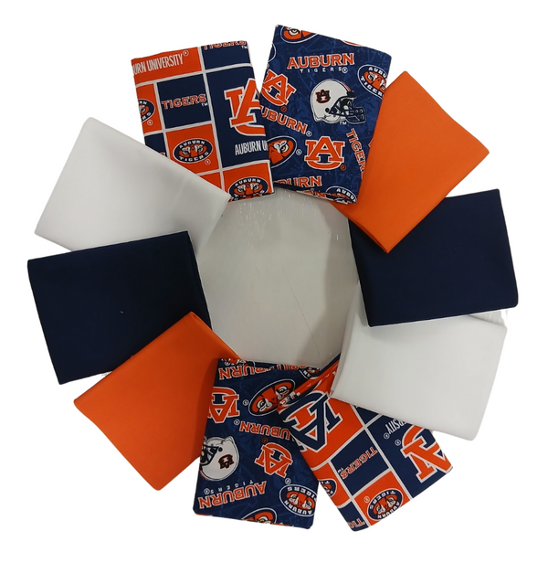 Auburn Tigers - Fat Quarter Bundle - 10 pack (Aubie)