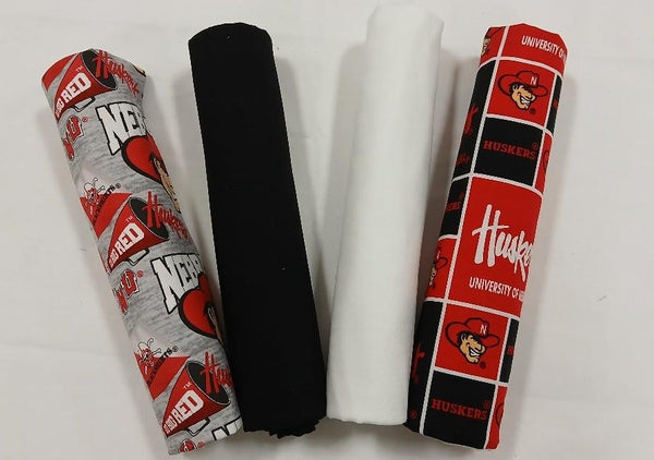 Nebraska Cornhuskers - One Yard Bundle - 4 pack (Black)