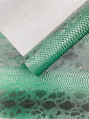 Viper Snake Skin Texture Faux Leather Fabric - 54" Wide - Sold By The Yard