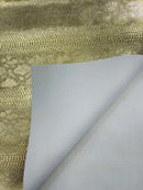 Viper Snake Skin Texture Faux Leather Fabric - 54" Wide - Sold By The Yard