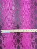 Viper Snake Skin Texture Faux Leather Fabric - 54" Wide - Sold By The Yard