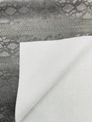 Viper Snake Skin Texture Faux Leather Fabric - 54" Wide - Sold By The Yard