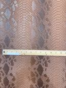 Viper Snake Skin Texture Faux Leather Fabric - 54" Wide - Sold By The Yard