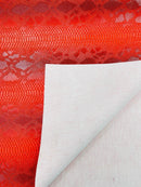 Viper Snake Skin Texture Faux Leather Fabric - 54" Wide - Sold By The Yard