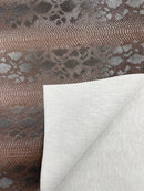 Viper Snake Skin Texture Faux Leather Fabric - 54" Wide - Sold By The Yard