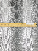 Viper Snake Skin Texture Faux Leather Fabric - 54" Wide - Sold By The Yard