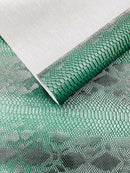 Viper Snake Skin Texture Faux Leather Fabric - 54" Wide - Sold By The Yard