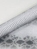 Viper Snake Skin Texture Faux Leather Fabric - 54" Wide - Sold By The Yard