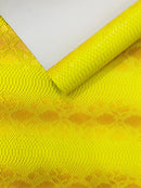 Viper Snake Skin Texture Faux Leather Fabric - 54" Wide - Sold By The Yard