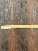 Viper Snake Skin Texture Faux Leather Fabric - 54" Wide - Sold By The Yard