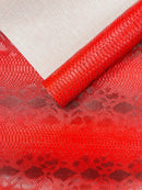 Viper Snake Skin Texture Faux Leather Fabric - 54" Wide - Sold By The Yard