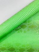 Viper Snake Skin Texture Faux Leather Fabric - 54" Wide - Sold By The Yard