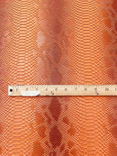 Viper Snake Skin Texture Faux Leather Fabric - 54" Wide - Sold By The Yard