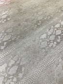 Viper Snake Skin Texture Faux Leather Fabric - 54" Wide - Sold By The Yard