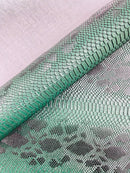 Viper Snake Skin Texture Faux Leather Fabric - 54" Wide - Sold By The Yard