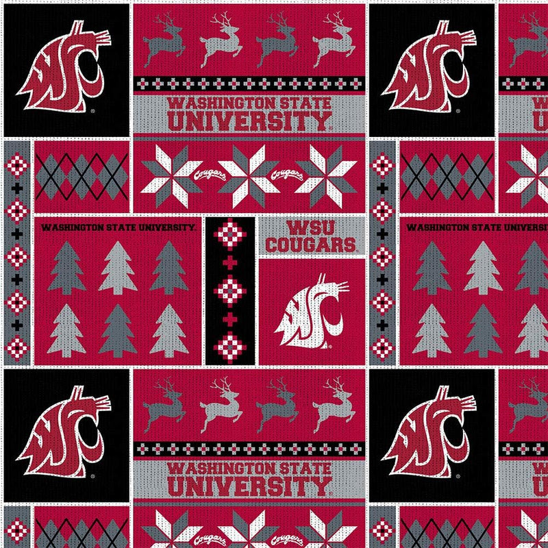 Washington State Cougars - Fleece - Christmas Sweater