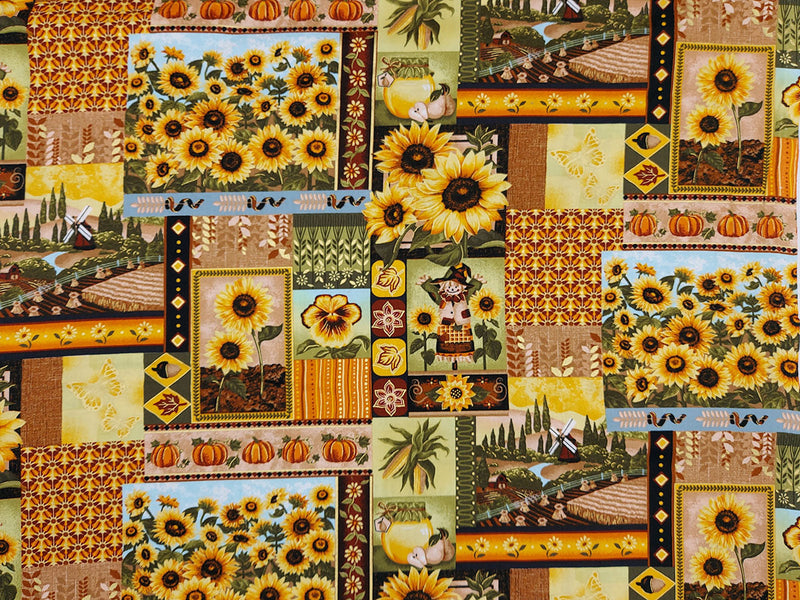 Golden Harvest - Sunflower Panel