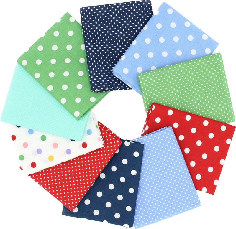 Lots of Dots - Fat Quarter Bundle - 10 pack (Baby Boy)