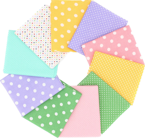 Lots of Dots - Fat Quarter Bundle - 10 pack (Baby Girl)