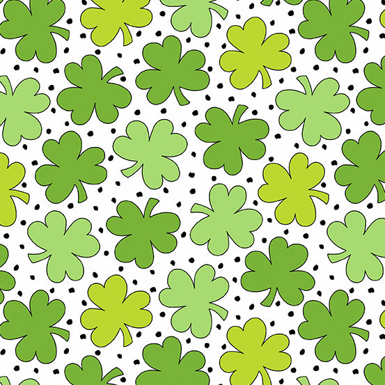 Three's A Charm - Shamrocks - White