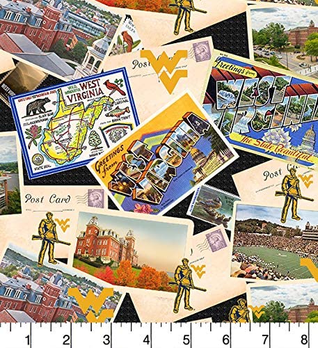 West Virginia Mountaineers - Scenic Postcard